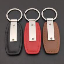 Móc khóa kim loại da, móc khóa logo tùy chỉnh, phụ kiện phần cứng móc khóa, khóa móc chìa khóa ô tô, quà tặng thời trang - Đỏ - Xem 9