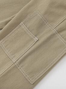 Balabala 男童貨運牛仔褲，時尚春季長褲 - 駝色 - 查看 4