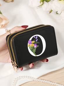 Burgundy Bag Charry Red Bag Wine Red Bag Large Capacity Multi Double Zipper Card Holder Wallet Business Card Holder Credit Card Holder Women For Women Wallet Mini Wallet Purse Wallet Card Wallet - Burgundy - View 95