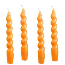 2 盒，4 件/套螺旋扭曲蜡烛，多色可选（白色、黑色、红色、黄色、棕色、橙色、紫色、粉色、浅蓝色），8 小时燃烧时间无滴香薰螺旋柱蜡烛适用于晚宴、婚礼、餐桌摆饰、家居装饰、可爱蜡烛礼物