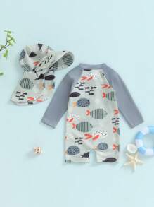 Young Boys Swimwear - Sky Blue - View 6
