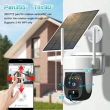 White -1PCS/2PCS/3PCS/4PCS-2.4G WIFI 1080p Wireless Outdoor High-Definition Monitoring Camera, 360 ° Panoramic Night Vision Full-Color And Automatic Human Tracking, Two-Way Audio, Easy To Operate, Easy To Use, Pet Camera Internal And Mobile Application, Suitable For Pet/Home Monitoring. - Trắng-4 chiếc - Xem 2