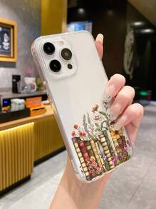 Ốp lưng điện thoại trong suốt in họa tiết hoa, kiểu dáng thanh lịch và tươi mới, thích hợp làm quà tặng cho bạn bè, người yêu hoặc chính bạn, tương thích với ốp lưng và Galaxy, ốp lưng điện thoại, ốp lưng 17 Pro Max, vỏ bảo vệ, ốp lưng điện thoại dễ thương, vỏ bảo vệ Galaxy - Nhiều màu - Xem 4