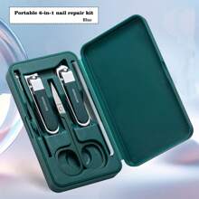 6 In 1 Plastic Box Nail Clipper Set, Nail Clipper Set With Ear Pick And Nail File, Sharp Edge Fingernail And Toenail Clipper Cutter For Manicure And Pedicure, It Is The Preferred Choice For Personal Use And Gifts
