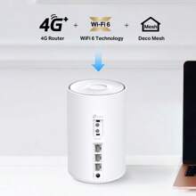 TP-Link Deco X10-4G 4G+ Router WiFi 6 AX1500Mbps WiFi Router 4G+ Cat6 WiFi 4G Router 4G Router With Sim Slot Sim Card Router Mesh WiFi 6 System Gigabit Ports WiFi Extender Booster Easy Setup - Cat64G+AX1500WiFi6 - 查看 6