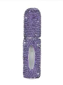 1 Pc High-End Diamond Encrusted Perfume Travel Atomizer, 5ml Refillable Mini Spray Bottle With Vacuum Impressed Design, Moisturizing Cosmetic Sample