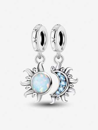 1 PC Sun And Moon Love Pendant Charm Pendant Ball Suitable For Bracelets DIY Women's Jewelry