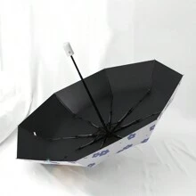 1pc Auto Open/Close Sunshade Parasol Umbrella, Foldable Weather-Proof Dual Use Rain & Sun Umbrella For Travel