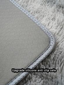 升级版 D35 高回弹泡沫黑色毛绒矩形地毯，适合客厅家居装饰 - 黑色 - 查看 11