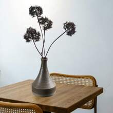 6 件哥特式黑色人造蒲公英茎，带逼真叶子 - 多用途装饰，适合葬礼、派对、居家和所有节日场合 - 非常适合情人节、父亲节、母亲节、毕业典礼、六月、七月四日、哥特风格