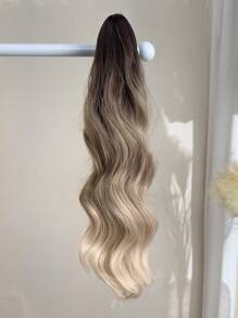 24" inch long synthetic wavy Curly Ponytail hair,black brown Claw Ponytail Extension Hair Long Natural Wavy Wave Heat Resistant Fiber Synthetic Hairpiece For Women Party cosplay Halloween Christmas Daily Used