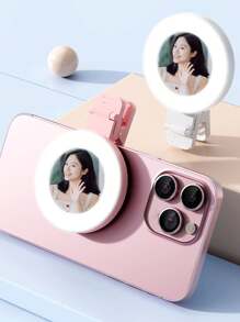 Live Streaming & Selfie Lighting Kit, Rear Selfie Mirror & Clip-On Lighting, Optimize Shooting Lighting, Mini Portable Enhance Live Streaming & Selfie Image Quality - Multicolor - View 2