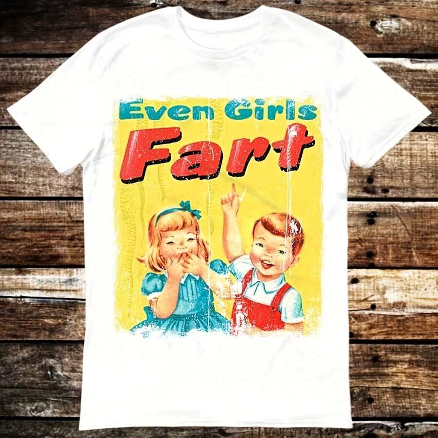 Dato curioso sobre las chicas, pedos, pedos, pedos, pedos, historia real, camiseta, meme, regalo, divertida camiseta, estilo vintage, universidad, gamer, culto, música, 6137 - Blanco - Ver 1