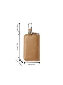 2025 Shopping Festival Promotion, Minimalist High-End Leather Key Pouch For Men, Large Capacity Waist Hanging Real Soft Leather Multi-Function Zipper Key Holder Card Case 2-In-1 - Multicolor - View 3