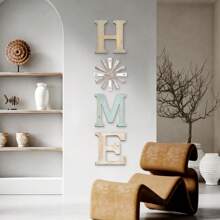 Local Shipping  Farmhouse Home Signs With Windmill Clock Wall Decor Rustic Home Letters Wall Art For Living Room Kitchen Entryway Dining Room Bedroom (Mix Color)