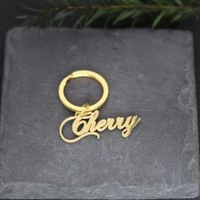 1pc Customized Letter Name Pendant Keychain Men's And Women's Accessories - Multicolor - View 4