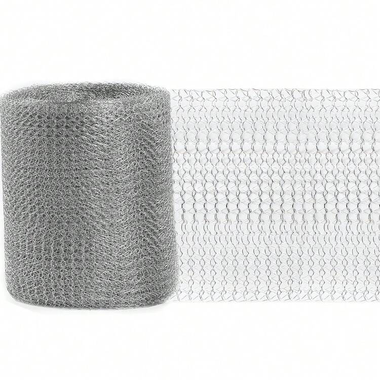 3M-15M Mesh Infill Fabric, Stainless Steel Gap Blocker Easy To Use, Flexible Elastic Hardware Fabric DIY Kit, Perfect Filler - فضي - مشاهدة 5