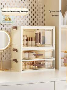 Dust-Proof High-End Drawer Organizer, Storage Racks For Cosmetics And Skincare Products, Makeup Vanity Table - Multi-Layer Drawers Dual Cabinet Storage Rack