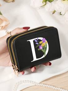 Burgundy Bag Charry Red Bag Wine Red Bag Large Capacity Multi Double Zipper Card Holder Wallet Business Card Holder Credit Card Holder Women For Women Wallet Mini Wallet Purse Wallet Card Wallet - Burgundy - View 43