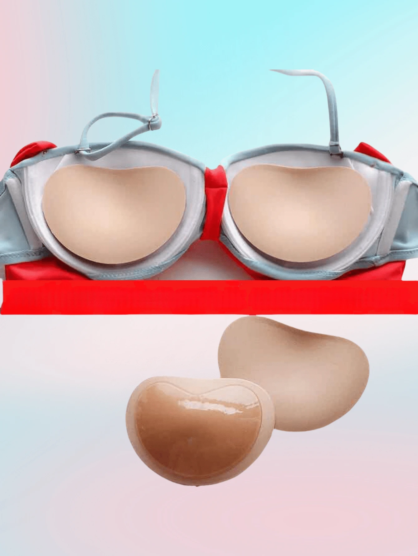 1 Pair Bikini Padded Push-Up Bra Inserts For Swimsuit, Thick Breathable Foam Cups