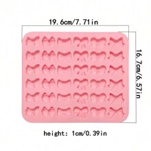 1pc 36-Cavity 6 Different Bow Knot Shape Soft Candy Mold DIY Valentine's Day Chocolate Pudding Baking Silicone Mold