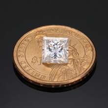 100% Moissanite White D Color Princess Cut VVS1 Clarity Loose Moissanite Stone, Comes With GRA Certificate, Suitable For DIY - White - View 6
