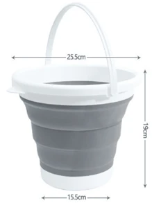 1pc Foldable Water Bucket, Portable Outdoor Travel Home Use Small Water Bucket, Fishing Bucket, Plastic Foot Washing Bucket, Soaking Bucket, Car Washing Bucket, Dorm Carry Bucket, Round Shape Water Bucket, Practical & Stylish, Space-Saving, Multi-Functional Folding Bucket - Multicolor - View 11