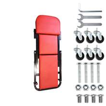 Foldable Garage Mobile Mechanics Creeper Bench 2 In 1 Workshop Trolley Padded Car Repair 360° Rotating Resting Board Stool - Red - View 5