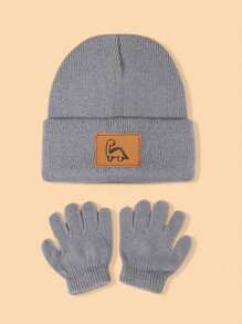 2 PCs Knitted Hats And Gloves Set, Perfect For Newborns, Boys, And Girls. These Soft And Comfortable Hats And Gloves Are Ideal For Keeping Young Children Warm During Autumn And Winter. - Hat + Gloves - View 9