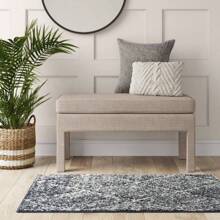 Criss Cross Easy Care Rug - Threshold™ - 黑色 - 查看 3