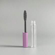 Set de 1/5/10 piezas botellas de aplicador de delineador de ojos transparentes recargables de tamaño de viaje con tapa morada, recipientes de 5ml para rellenar maquillaje de ojos