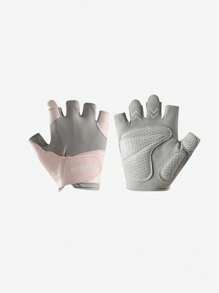 BAMANSHI 1 Pair Women's Sports Gloves, Fitness Gloves Fingerless Thin Shock-Absorbing Anti-Slip Breathable For Gym, Yoga, Road Bike, Mountain Bike Cycling