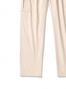 Men's Casual Cargo Pants, New Loose Wide Leg Trousers, Fashionable Straight Fit Full Length Pants, Versatile For Spring And Autumn