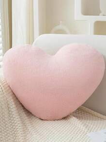 1pc枕头心形枕头可爱毛绒枕头床客厅家居装饰垫装饰美学睡前枕头适合沙发客厅床卧室 - 粉色 - 查看 9