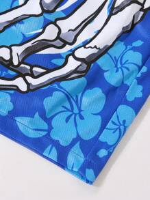 New Men's Graphic Knitted Loose Shorts