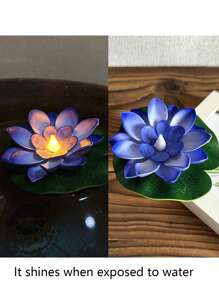 6pcs Waterproof Floating LED Lotus & Water Lily Lights, Suitable For Pool Decor, Night Light, Wish, River Or Swimming Pool Decoration