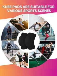 1 对运动护膝，防滑泡沫垫护膝，透气，适合跳舞、滑冰、足球、篮球、排球，保暖防护运动护膝，男女皆宜 - 彩色 - 查看 5