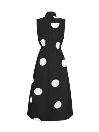2025 Spring And Autumn New Casual Fashion Commuting Simple, Random Polka Dot V-Neck Women's Waist Long Large Swing Button Dress,Fall ,Fall Clothes ,Fall Dresses For Women ,Fall Outfits Women ,Autumn Clothes,Business Casual Woman ,Business Casual Outfits Women ,Business Casual , Vintage Clothes Women ,Vintage Clothes ,Business Casual Woman ,Office Outfits For Women ,Work Clothes Women