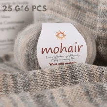 6 Balls Pack 150g (25g*6) Ombre Mohair Blended Yarn, Multicolor Rich, Suitable For Knitting/Crocheting Scarves, Hats, Sweaters, Shawls, Vests, Coats, Skirts And DIY Crafts, Home Goods