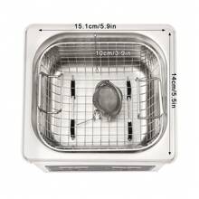 0.53 Gallon Ultrasonic Cleaning Machine Cleaner 40khz With Time Setting Function - Silver - View 4