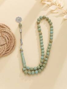 1pc Faux Amber Bead 45-Beads Tasbih/Prayer Beads Bracelet, Suitable For Daily Wear