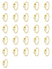 1pc Stainless Steel Fashion Double Heart Shaped Letter Engraved Ring For Women, Couple Gift - Yellow Gold - View 7
