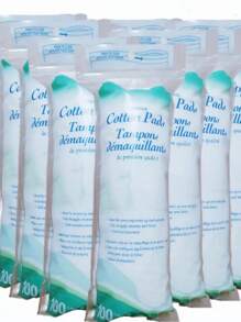 100片/包一次性压花无油卸妆棉垫，节水又亲肤