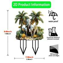 2D Lat Effect Easter Garden Stakes, Colorful Animal Yard Sign Acrylic Ground Insert Outdoor Decor For Lawn - Multicolor - View 7