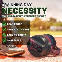 Hydraful Gallon Jug, 128oz Large Insulated Stainless Steel Sports Water Jug, Large Triple Wall Vacuum Insulation Water Bottle-Keeps Cold Up To 48 Hrs-Sweat Proof,For Gym, Hiking & Camping - Graphite Gray - View 6