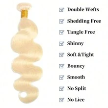 Human Hair Body Wave Bundles 613 Blonde Brazilian Virgin Human Hair 1/3 Bundles Human Hair Body Wave 613 Hair Extensions For Women
