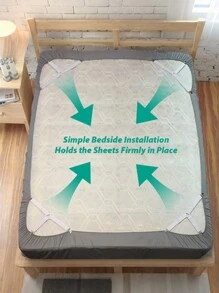 4 Pcs/Pack Bed Sheet Fasteners, Adjustable Elastic Triangle Metal Fixing Clip,Flexible Bedding Suspenders Gripper Holder Straps Clip,Curtains Sofa Mat Fixing Device,Practical Invisible Non-Slip Sheet Straps - Multicolor - View 13