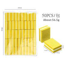 50pcs/Set Colored High Elastic Foam Nail Files, Double-Sided Mini Manicure Files, Portable Nail Care Tools