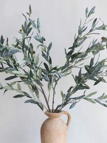 1/2pcs Artificial Gray-Green Olive Leaf Branch 40.5" Faux Spring Flower Artificial Wedding Greenery Fake Plant Home/Kitchen Decoration DIY Florals Centerpieces Arrangement Gift