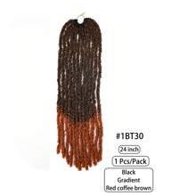 24 英寸蝴蝶辫钩针辫子 Meche 人造辫子钩针辫子接发软辫卷发辫子合成头发 - 彩色 - 查看 14
